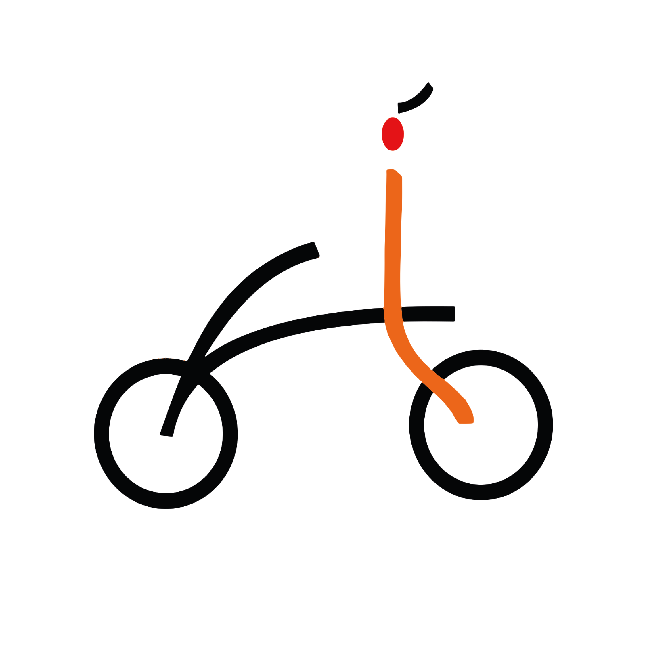 Logo Biciclo Ferrara - tondo color arancione