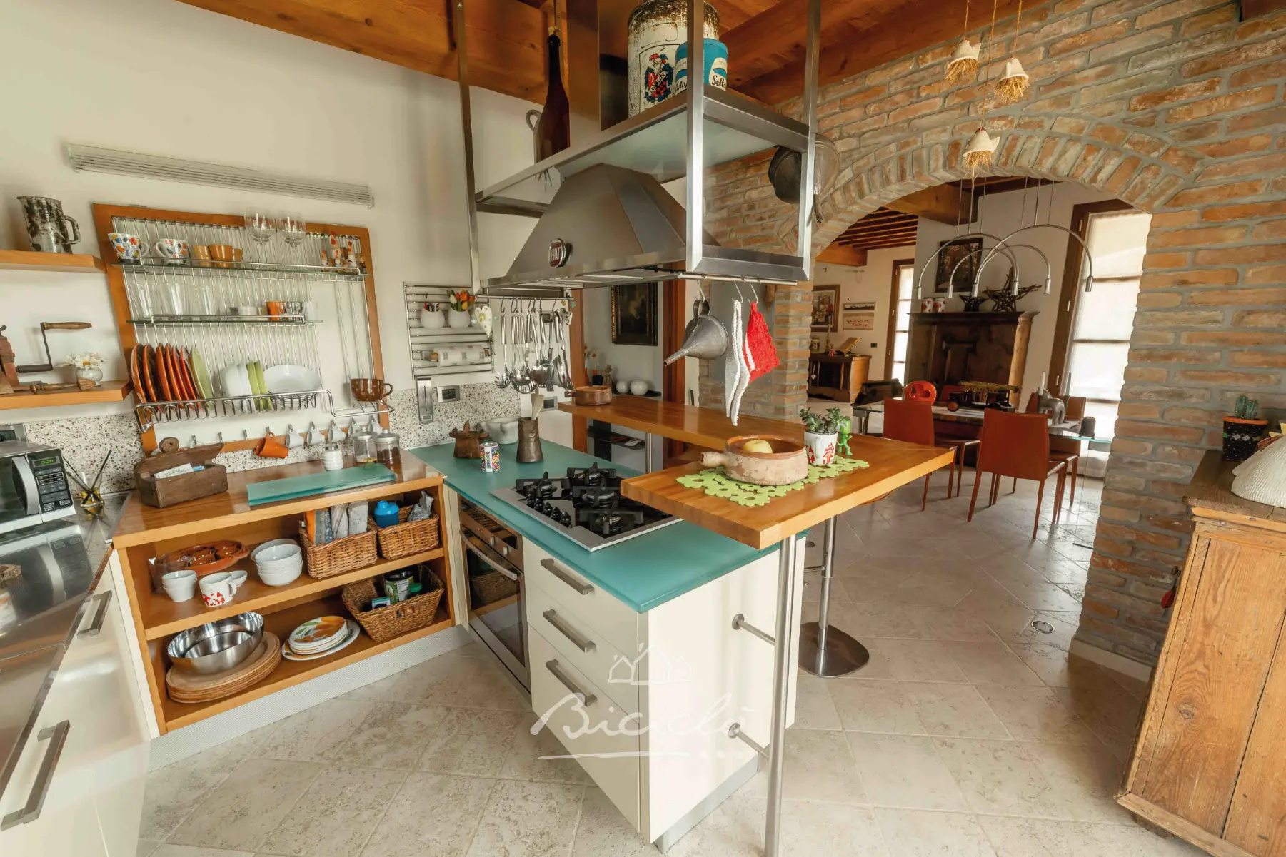 Dettaglio ripiano cucina Biciclo Country House - Villa indipendente a Ferrara